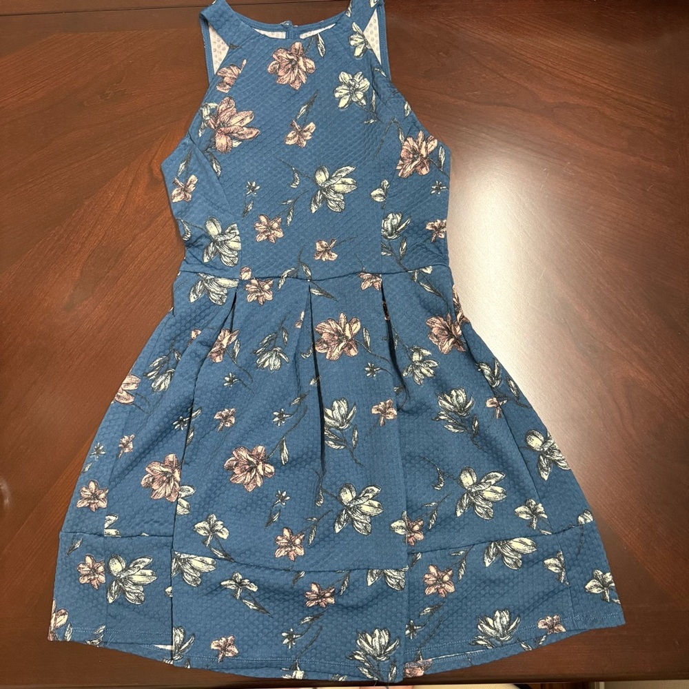 Xhilaration Blue Floral Women’s Dress